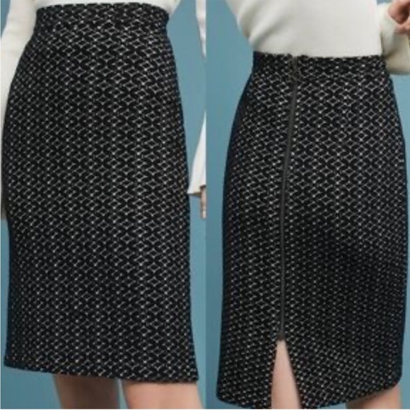 Anthropologie Dresses & Skirts - NWT Anthropologie Maeve Samantha Stretch Pencil Skirt Black Small Retail $78.00